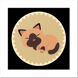 sleeping cat Posters and Art